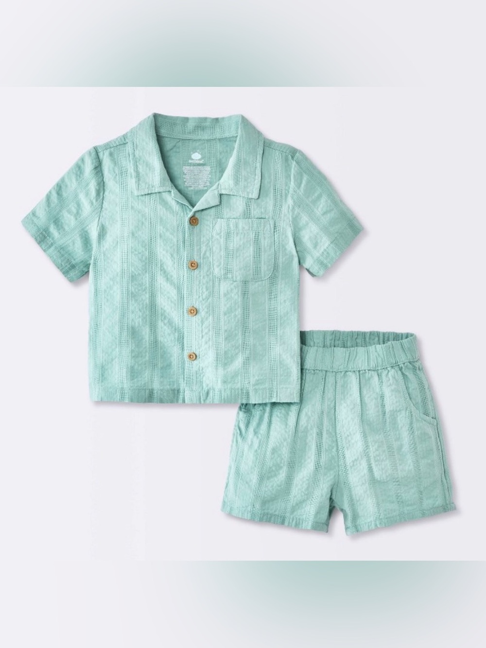 Baby Boys’ Striped Button Down T-Shirt and Cabana Shorts Set - Cloud Island
